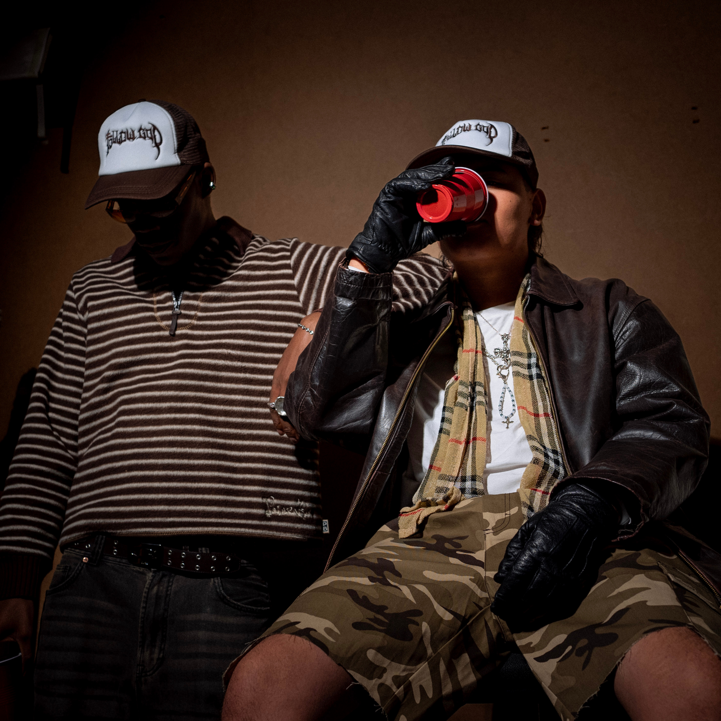 Gorra camionero, Follow God marrón