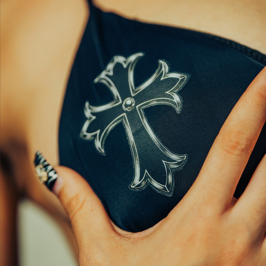Double Cross black Bikini Set